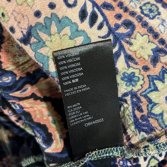 Free People Rosalie Multicolor Floral Paisley Bell Sleeve Faux Wrap Blouse - Picture 16 of 16